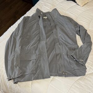 Kenneth Cole New York Gray Military Jacket